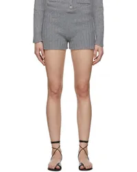 Erdem Grey Wool Kinsley Shorts Grey