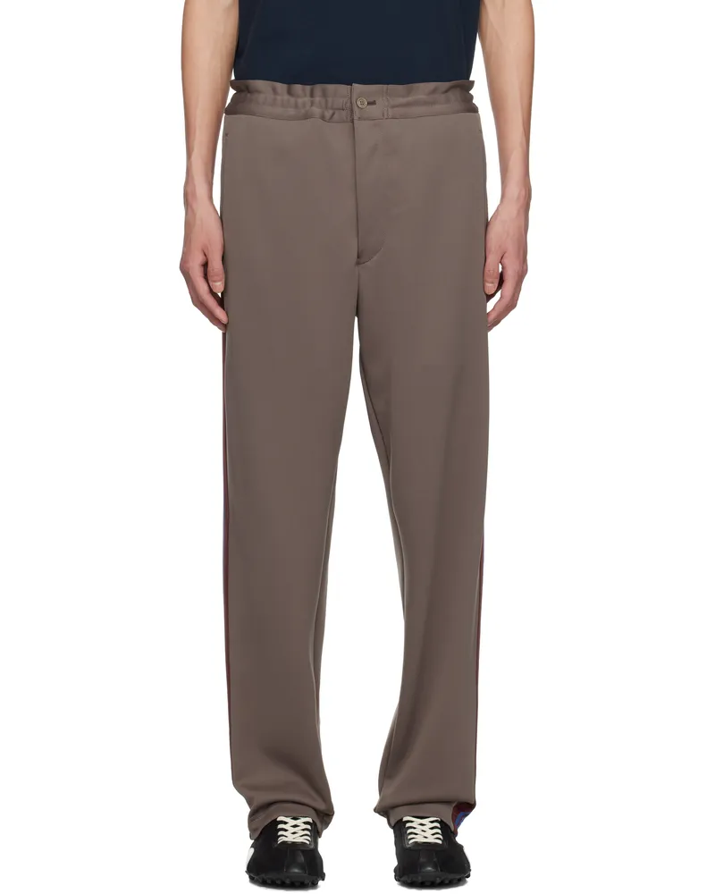 Comme des Garçons Brown Striped Track Pants 2
