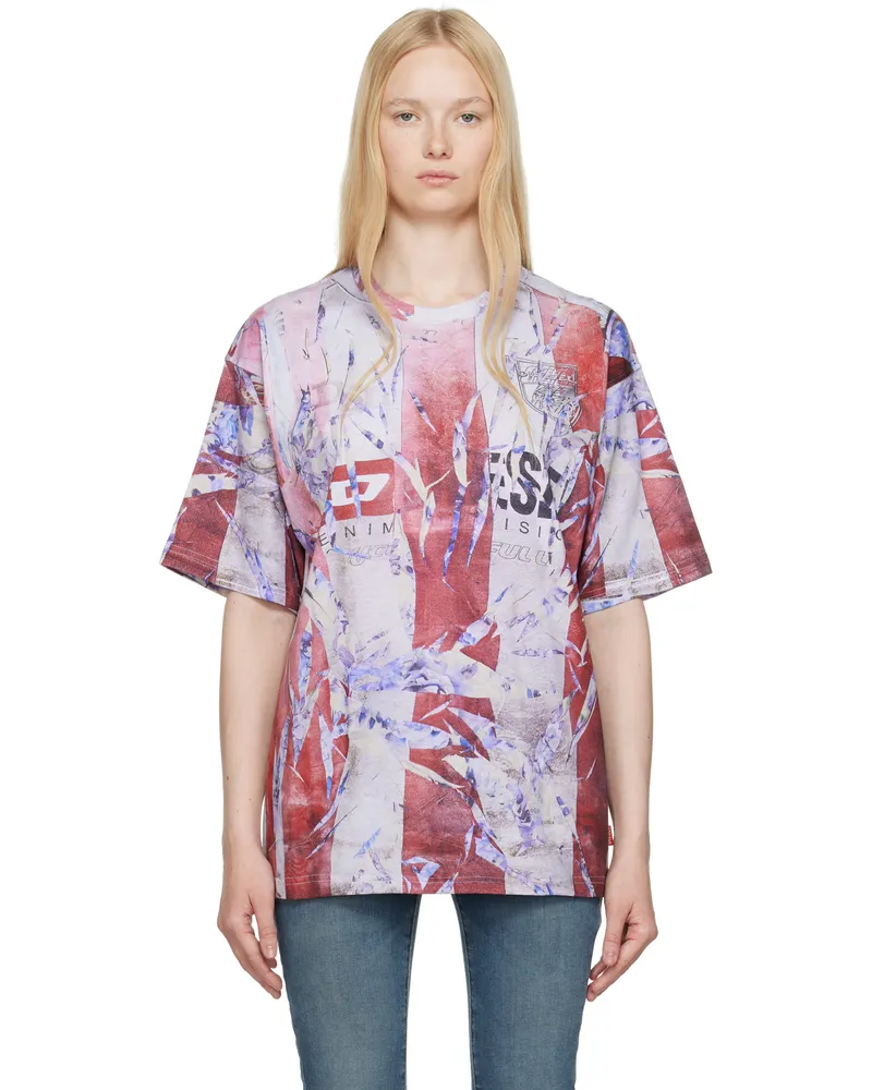 Diesel Blue & Red T-Boxt-R13 T-shirt 42aa