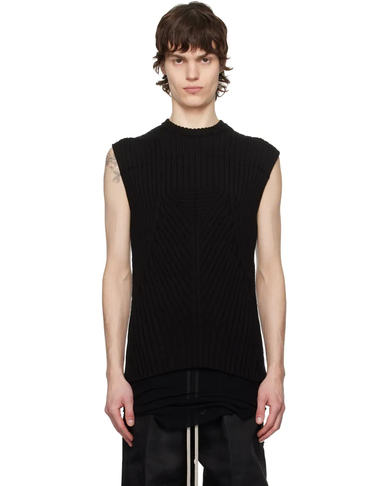 Rick Owens Black Hollywood Cotton Knit Vest 09