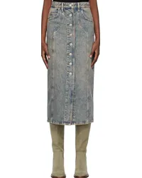 Étoile Isabel Marant Blue Vandy Denim Midi Skirt 40ph