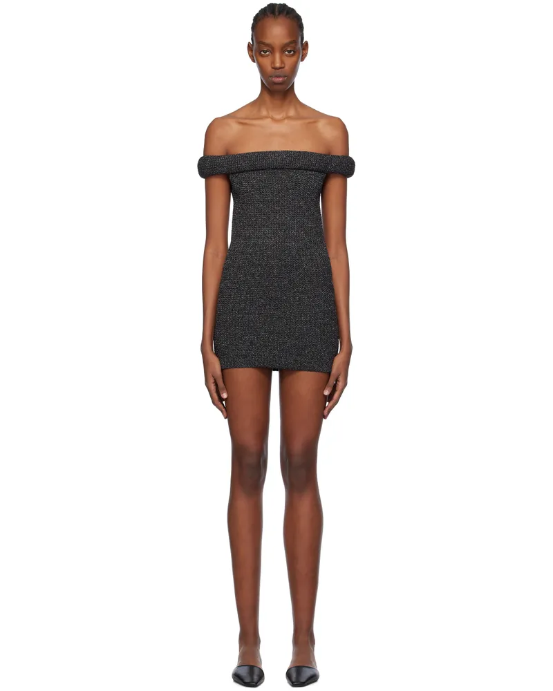 Totême Black Roll Minidress 001