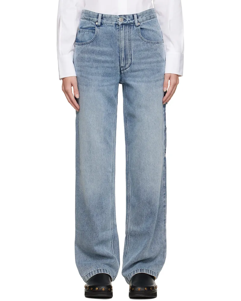 Isabel Marant Blue Paryama Wide Leg Jeans 30lu