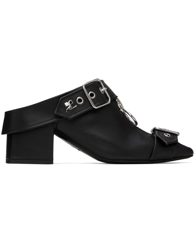 Courrèges Black Gogo Leather Mules 9999
