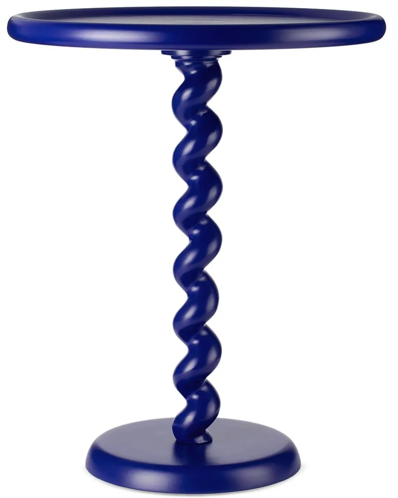POLSPOTTEN Blue Twister Side Table Dark