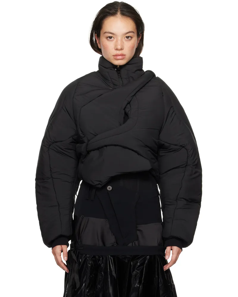 OTTOLINGER Black Asymmetrical Padded Jacket Black