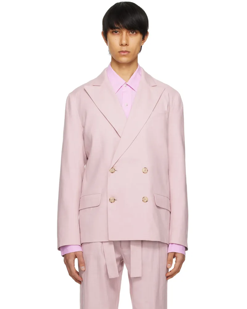 COMMAS Pink Double-Breasted Blazer Fresco