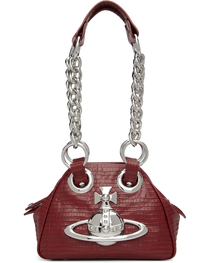 Vivienne Westwood Red Archive Orb Chain Handbag H408