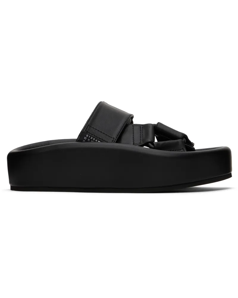 Maison Margiela Black Webbing Slip-On Platform Sandals T8013
