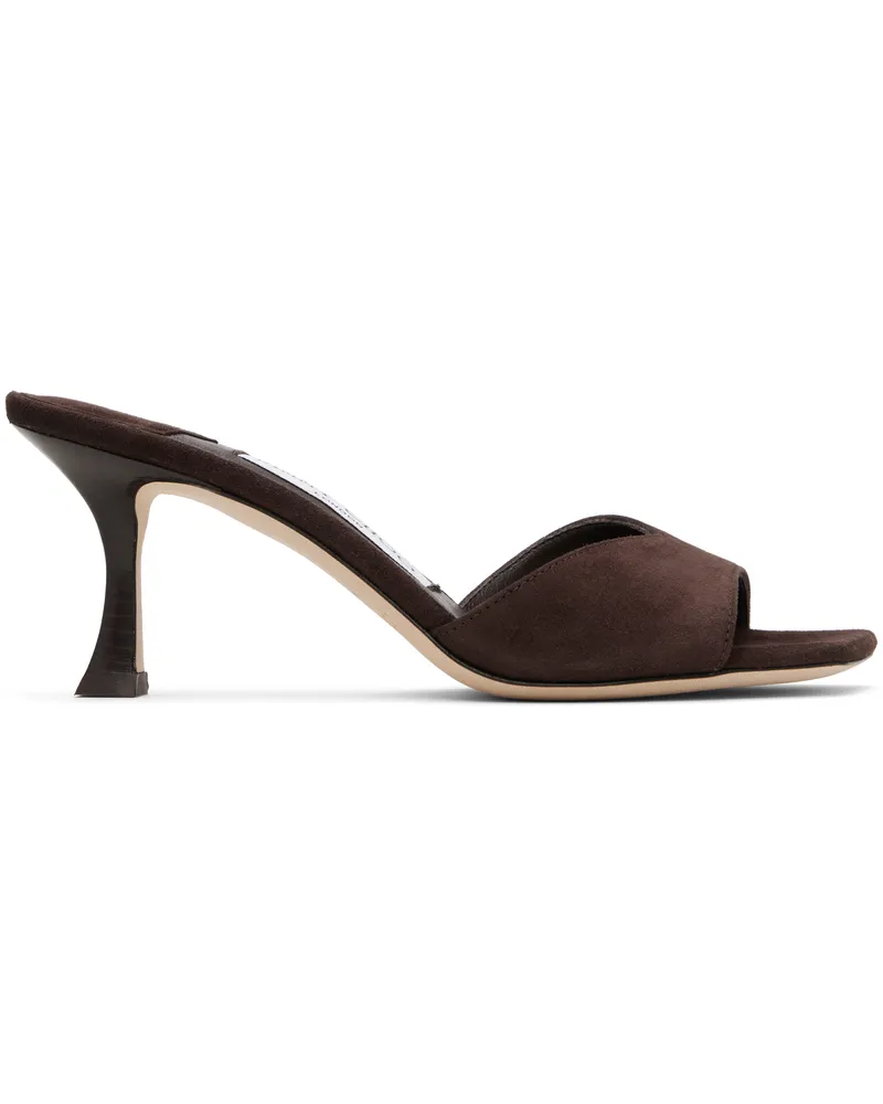 Jimmy Choo Brown Skye 70 Heeled Sandals Chocolate