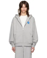 Adererror Gray TRS Tag Hoodie Grey