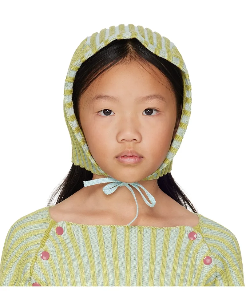 Eckhaus Latta SSENSE Exclusive Kids Green & Blue Bambino Bonnet Parrot