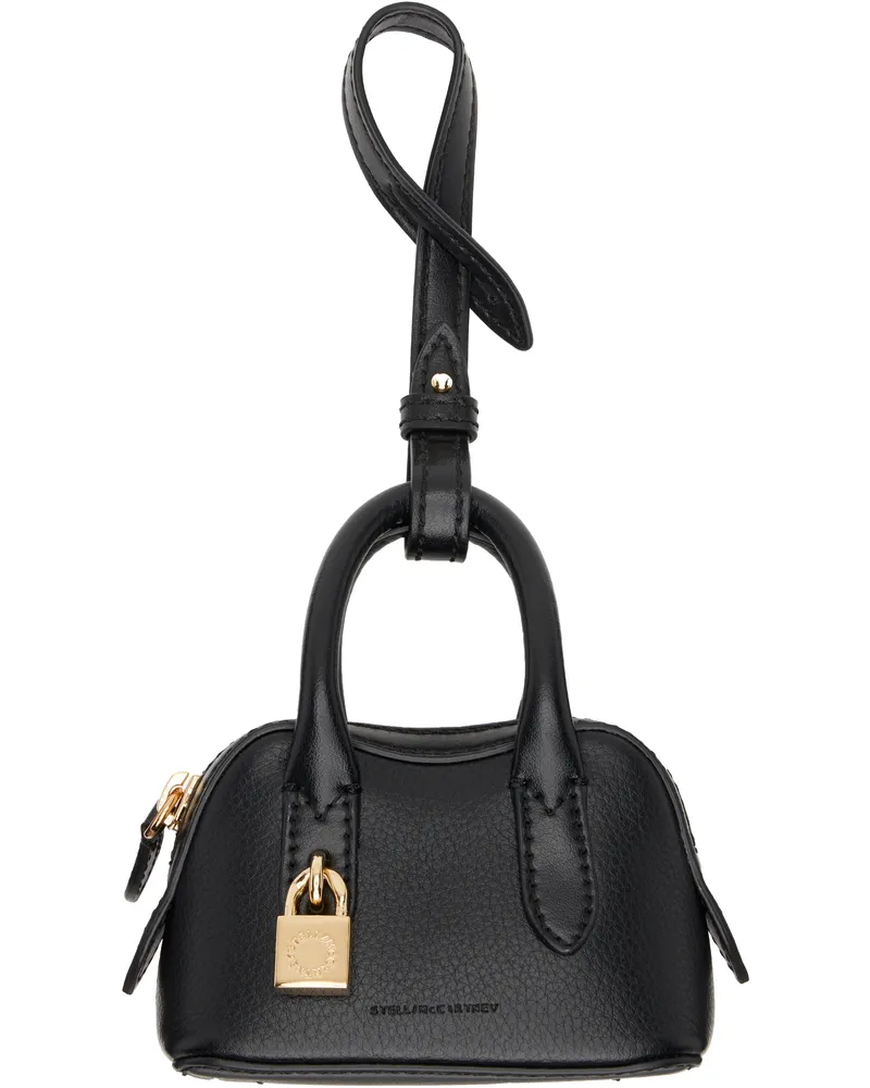Stella McCartney Black Stella Ryder Charm Embossed Keychain 1000