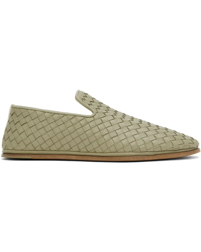 Bottega Veneta Green Sunday Slippers Travertine-seasalt