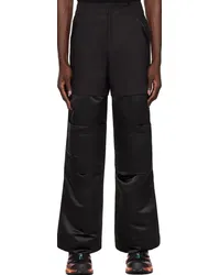 Spencer Badu Black Paneled Cargo Pants Black