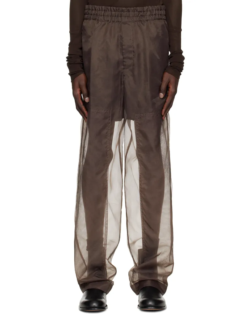 Dries van Noten Brown Layered Trousers Brown