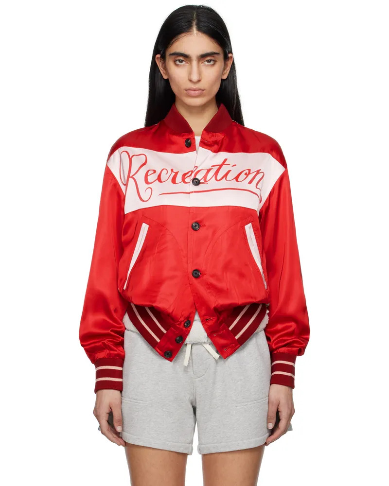 BODE Red & Pink Postcard Rally Jacket Pink