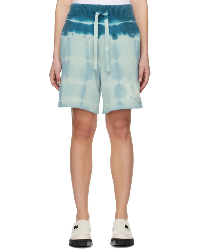 Amiri Blue Tie-Dye Shorts Blue