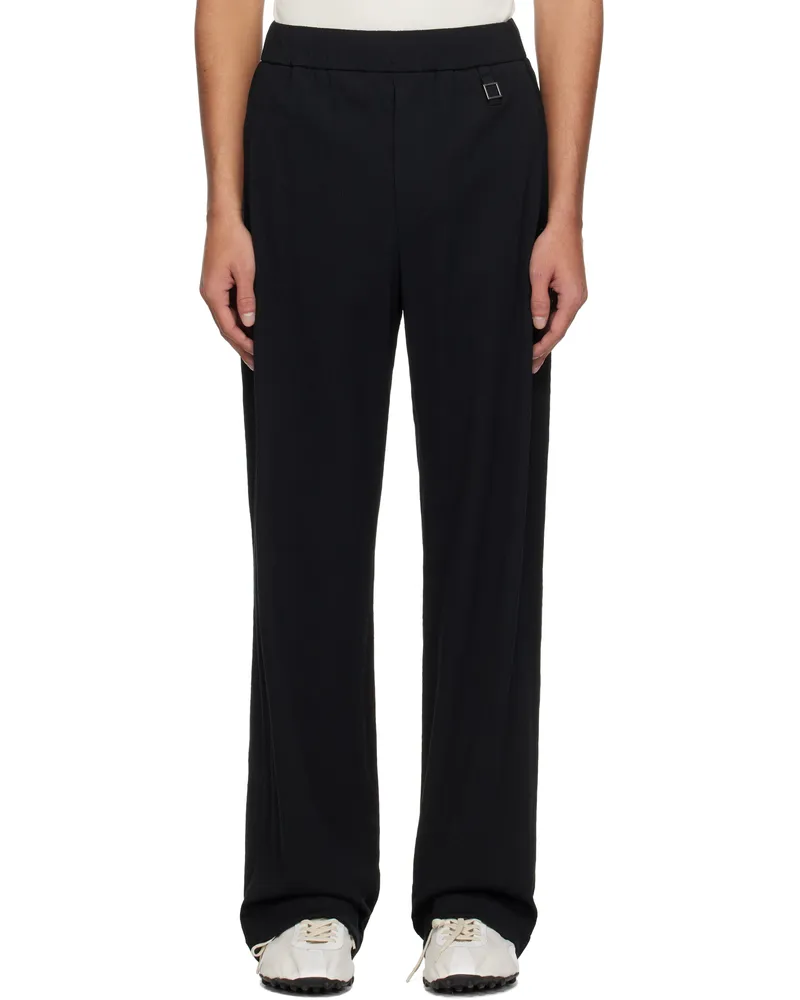 Wooyoungmi Black Crinkled Trousers Black936b