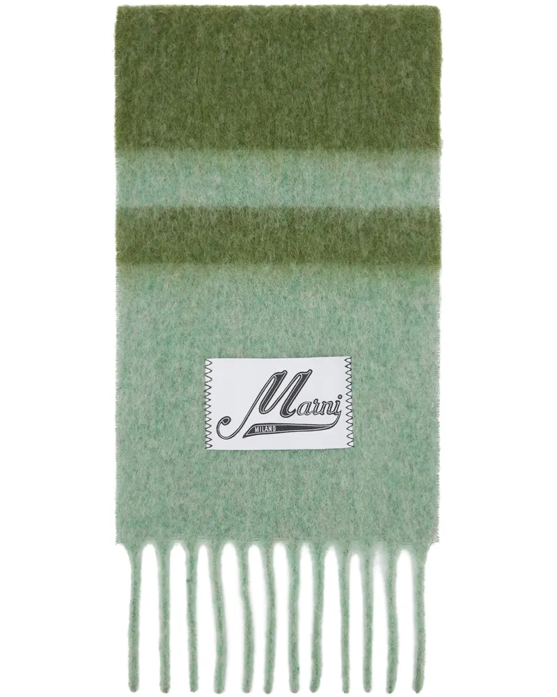 Marni Green & Purple Striped Scarf Stv40