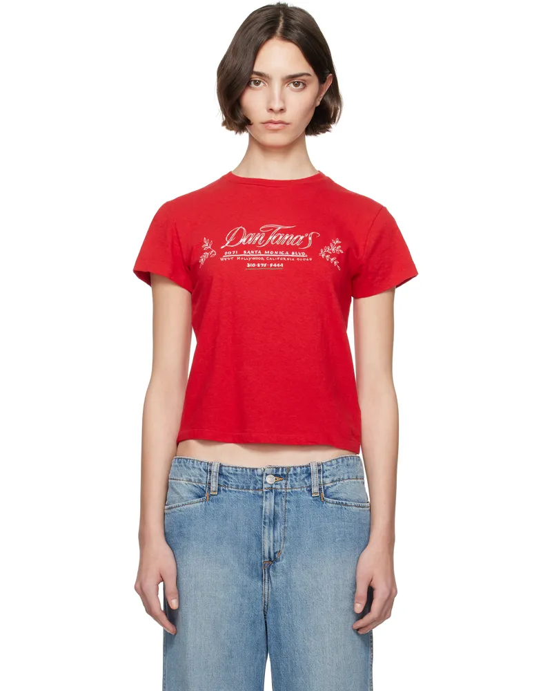 RE/DONE Red Classic 'Dan Tana's' T-shirt Red