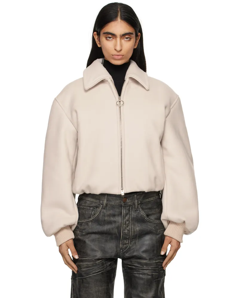 Acne Studios Gray Logo Plaque Bomber Jacket Djo