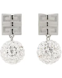 Givenchy Silver 4G Crystals Earrings Silvery