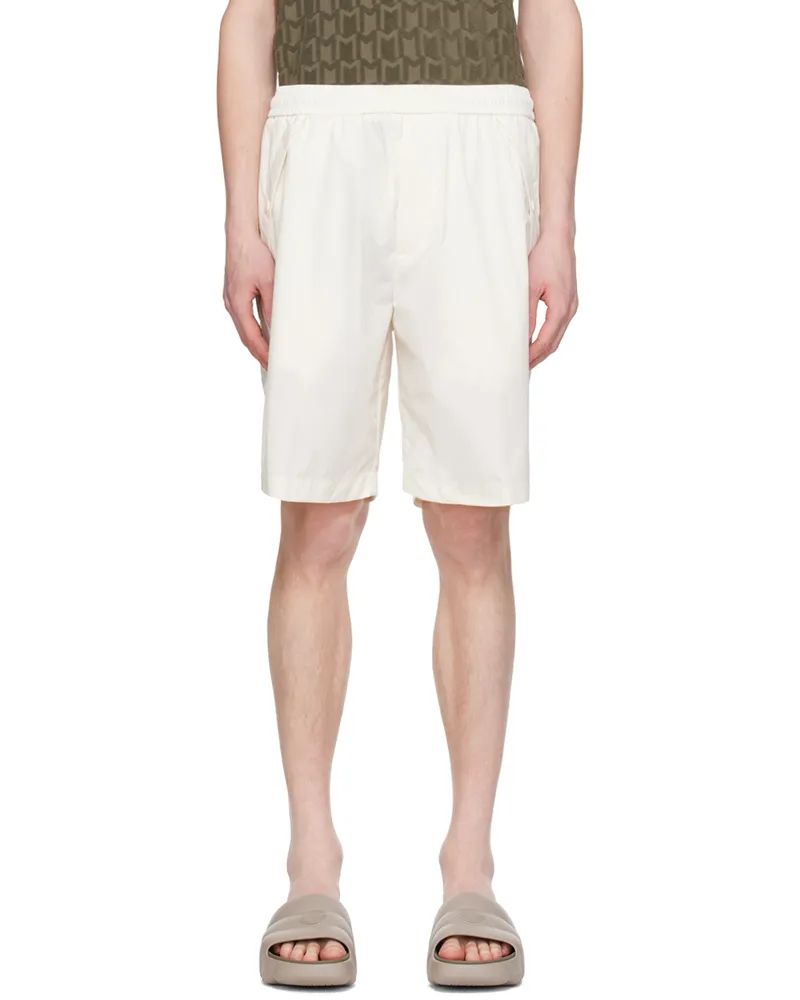 Moncler Off-White Drawstring Shorts Pale