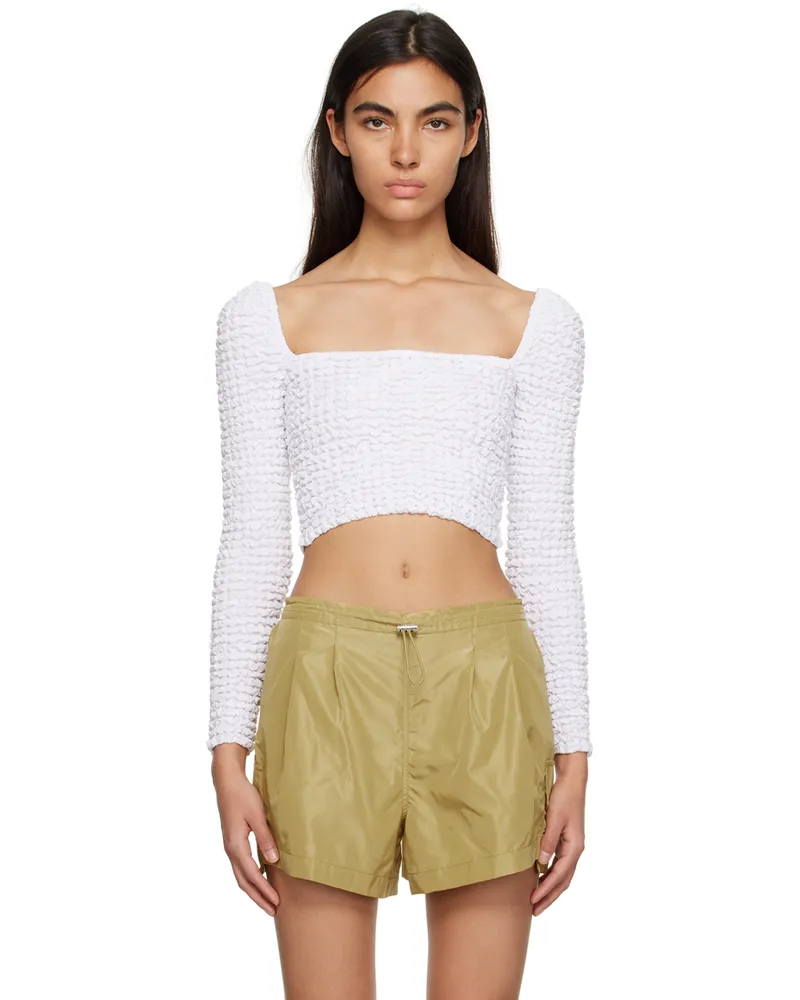 STAUD White Eleanora Blouse White