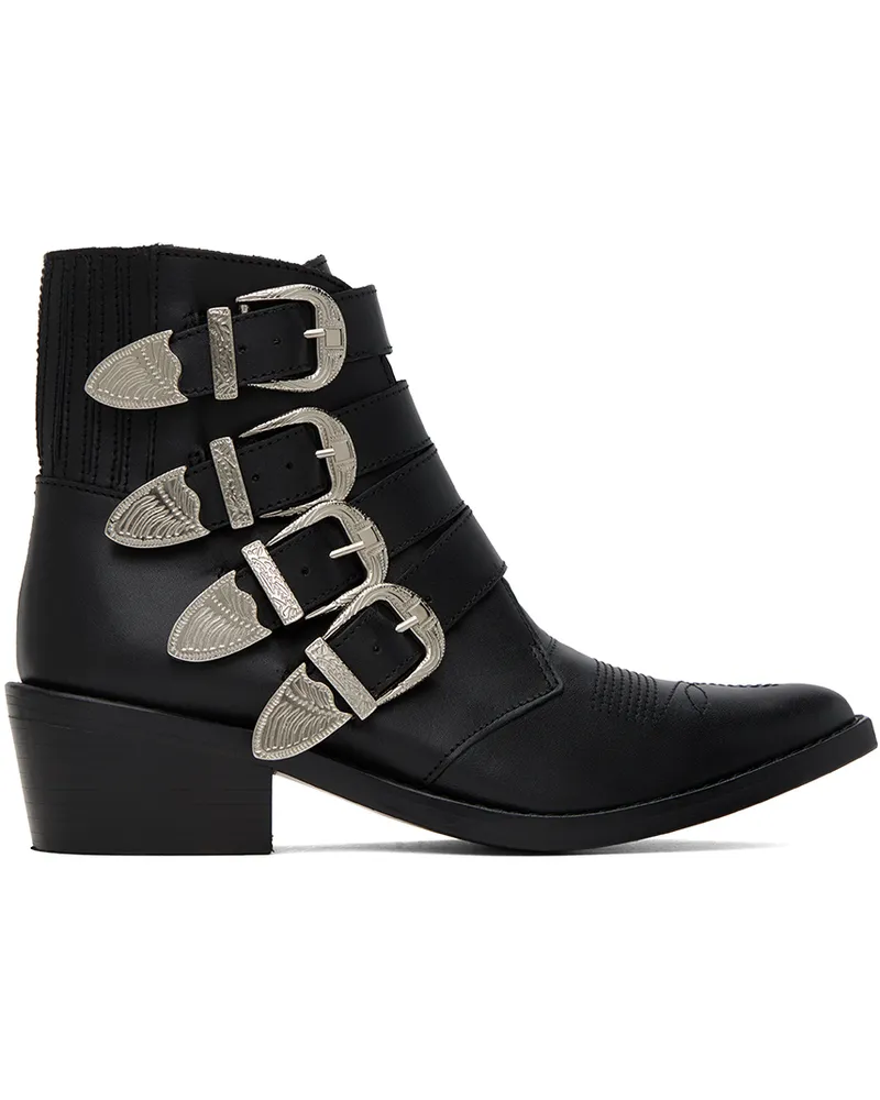 Toga Black Cowboy Boots Aj006