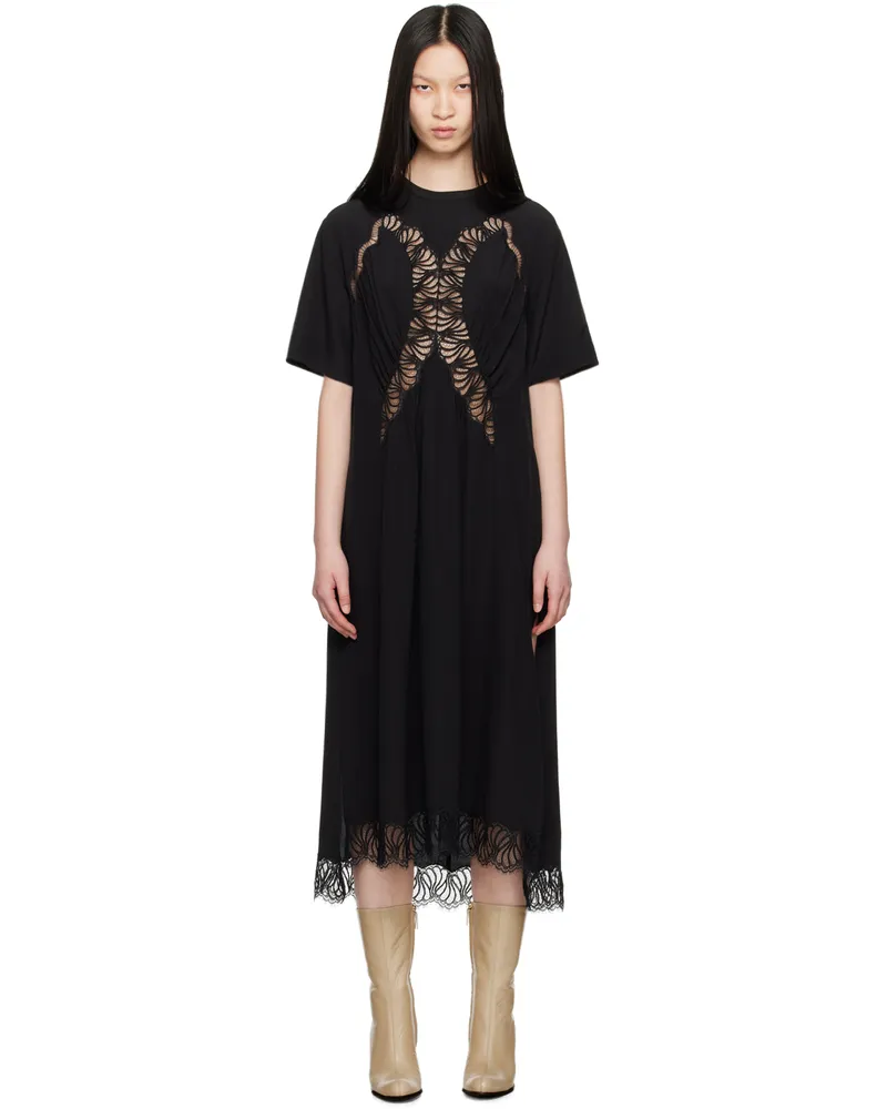 Stella McCartney Black Gathered Maxi Dress 1000