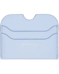 Acne Studios Blue Leather Card Holder Taupe