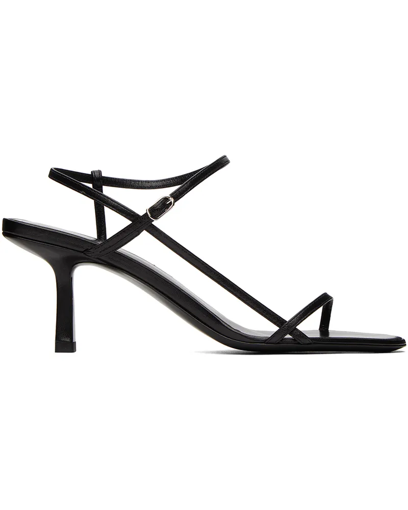 The Row Black Bare Heeled Sandals Black