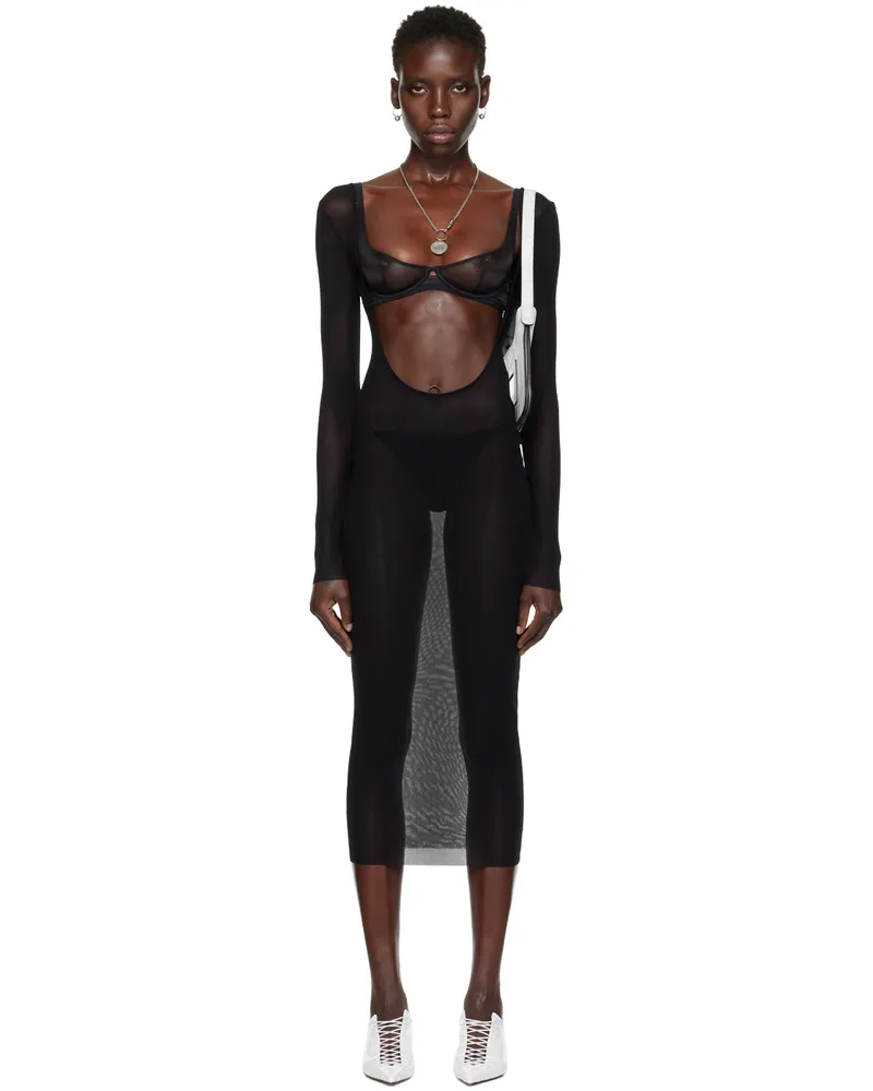 Jean Paul Gaultier Black Shayne Oliver Edition Midi Dress 0000