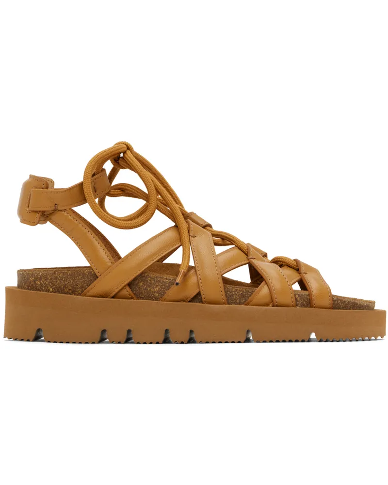 A.P.C. Tan Natacha Ramsay-Levi Edition Iliade Sandals Cad