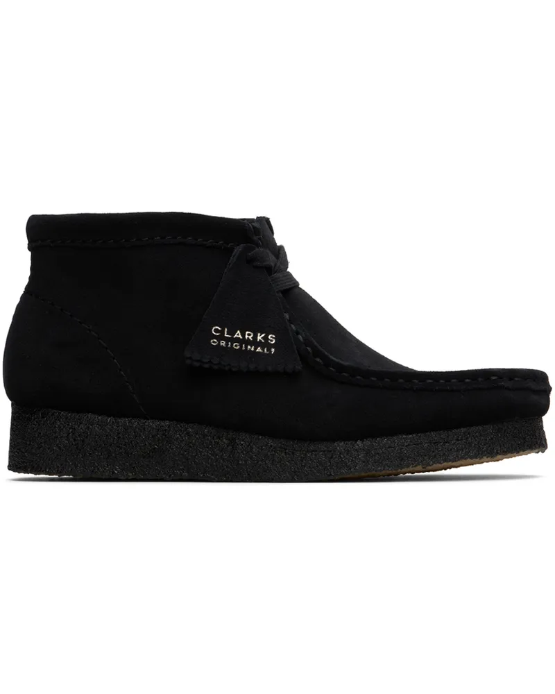 Clarks Black Wallabee Boots Black
