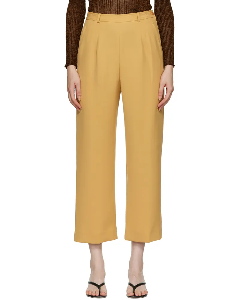 Maiden Name SSENSE Exclusive Yellow Alix Trousers Ochre