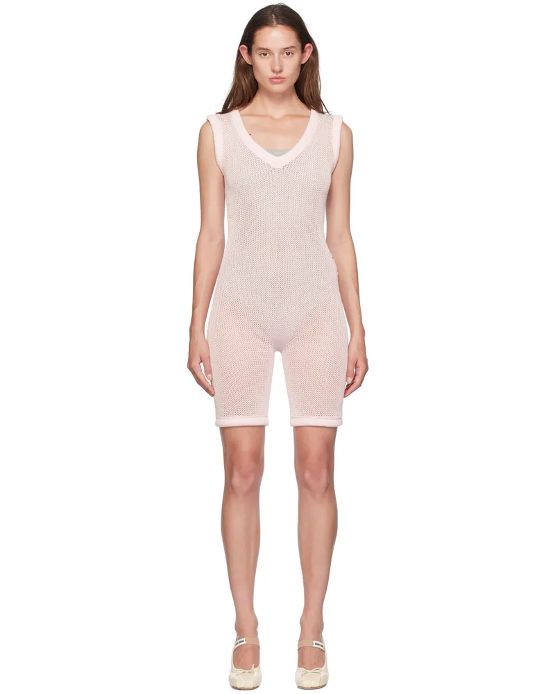 Isa Boulder Pink Armor Chain Jumpsuit Soft