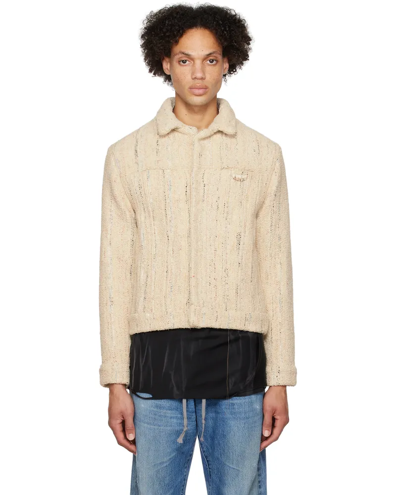 young n sang White Merman Seashell Jacket White