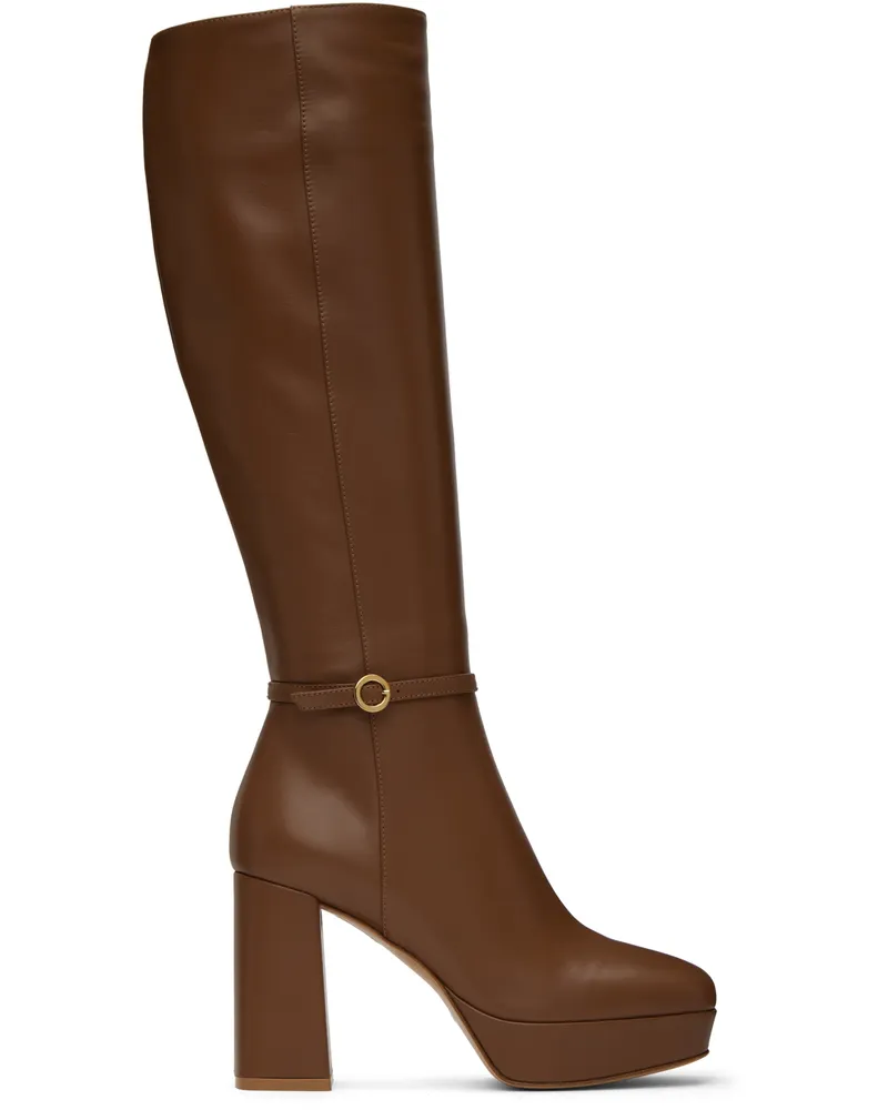Gianvito Rossi Brown Moreau Boots Cuoio