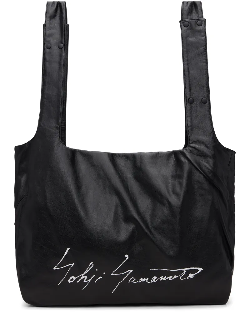 Yohji Yamamoto Black Infinite Signature Tote 1