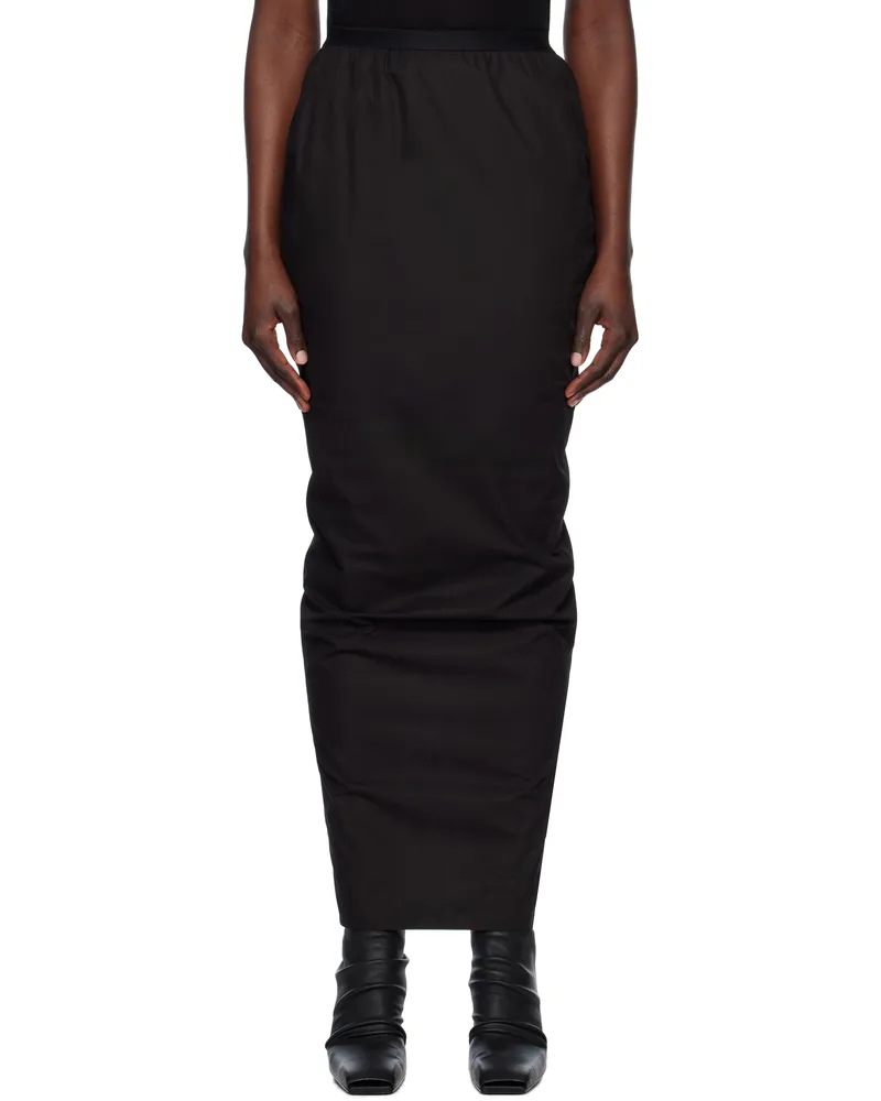 Rick Owens Black Hollywood Soft Pillar Maxi Skirt 09