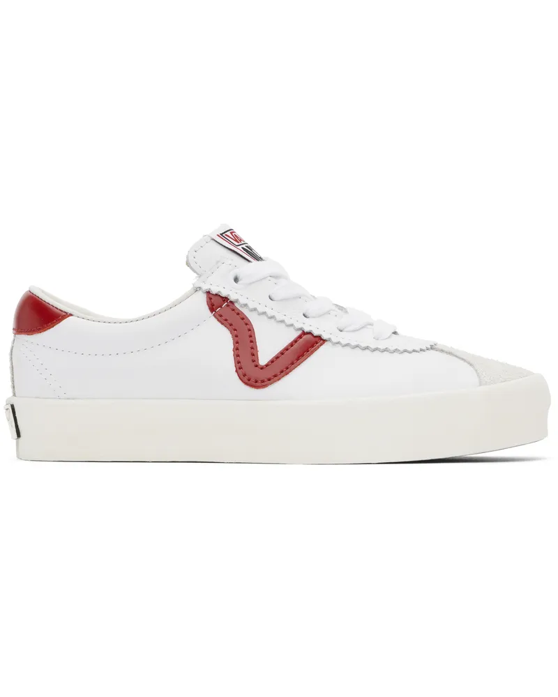 Vans White Premium Sport Low 73 Sneakers Red