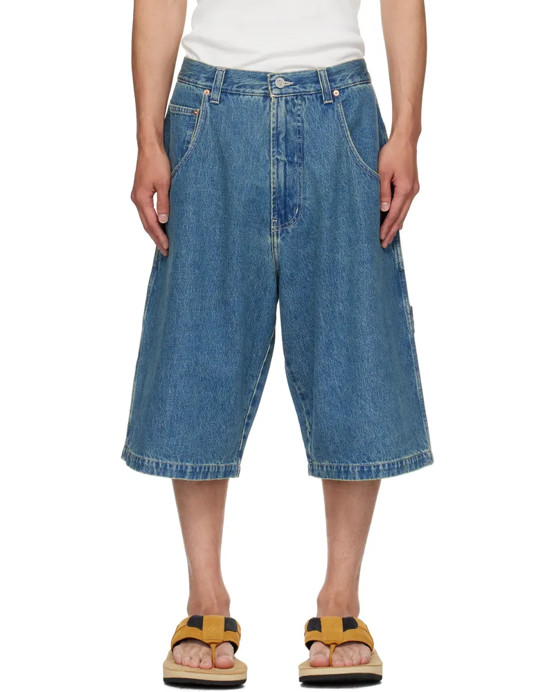 VETEMENTS Blue Hip-Hop Denim Shorts Vintage