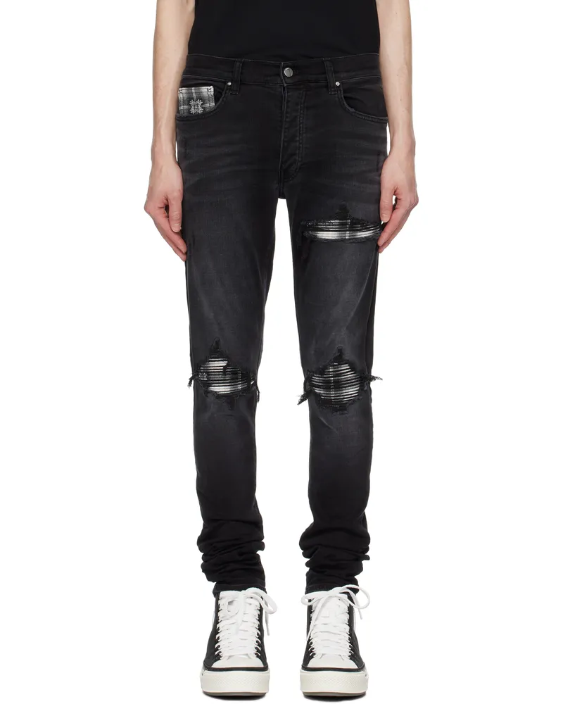 Amiri Black MA Quad Plaid MX1 Jeans Vintage