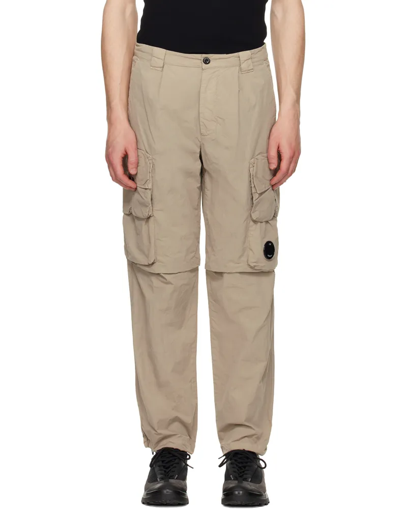 C.P. Company Beige Flatt Nylon Cargo Pants 327