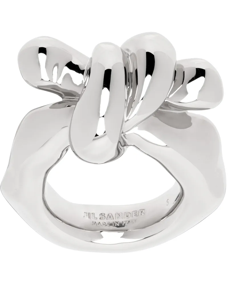 Jil Sander Silver Twisted Ring 046
