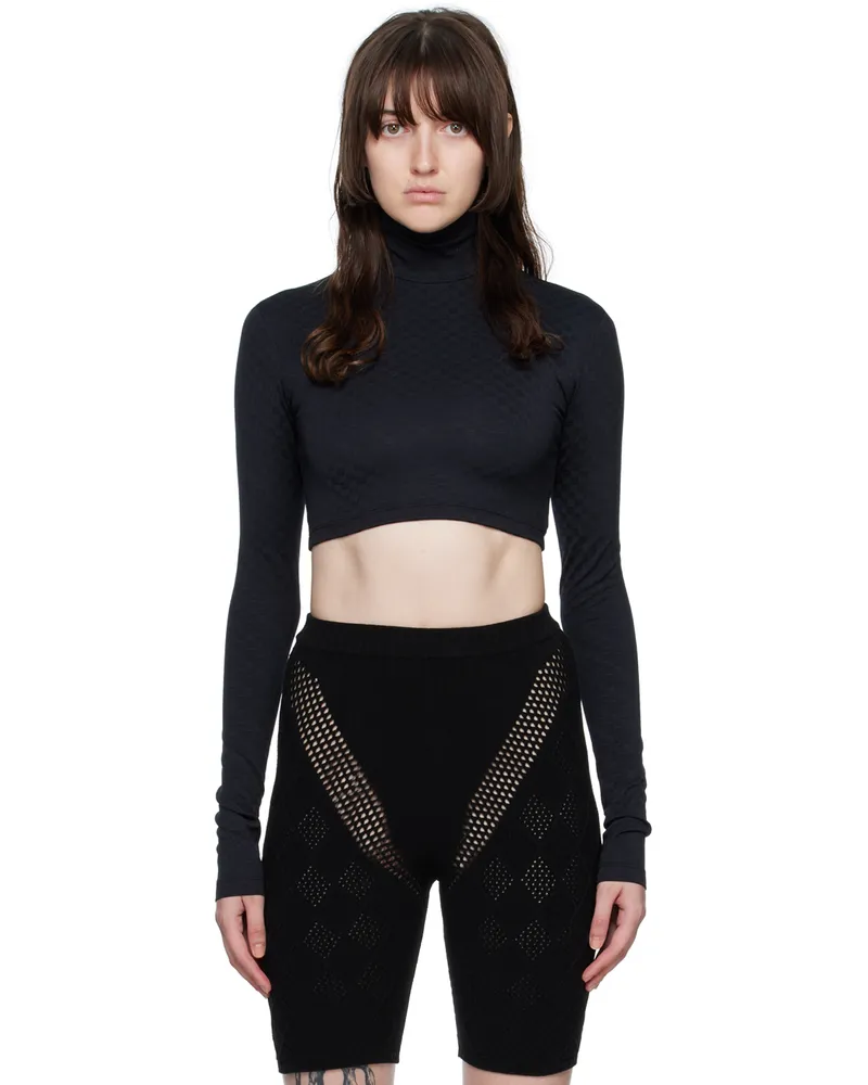 AMBUSH Black Mini Monogram Turtleneck Black