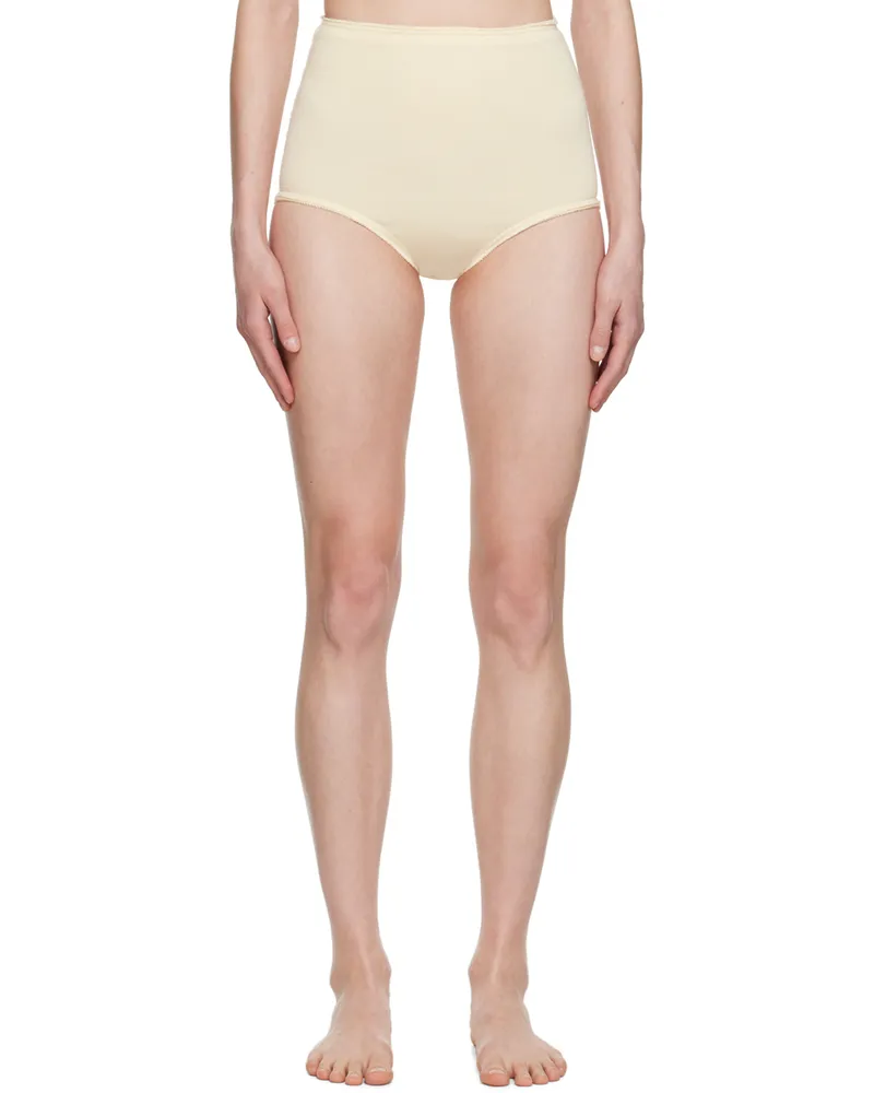 Talia Byre Off-White Raw Edge Briefs 114