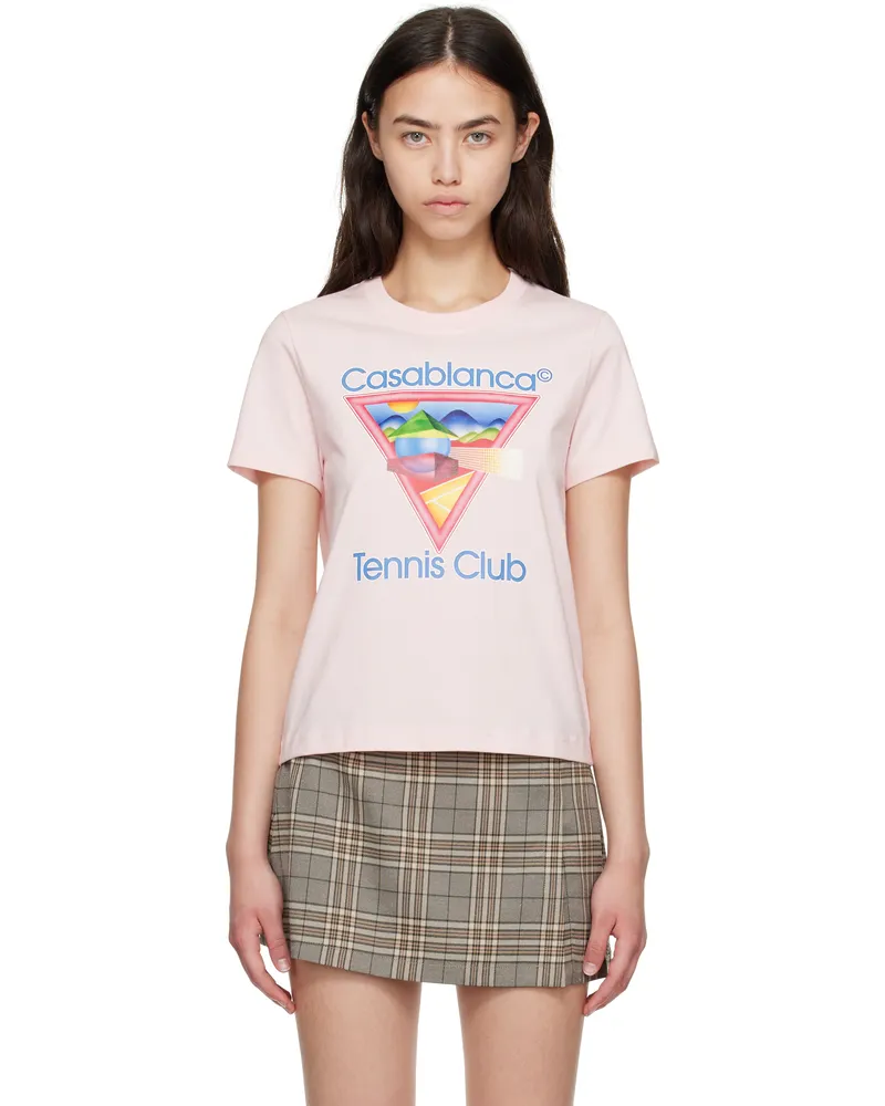 Casablanca Paris Pink Tennis Club T-shirt Tennis